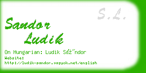 sandor ludik business card